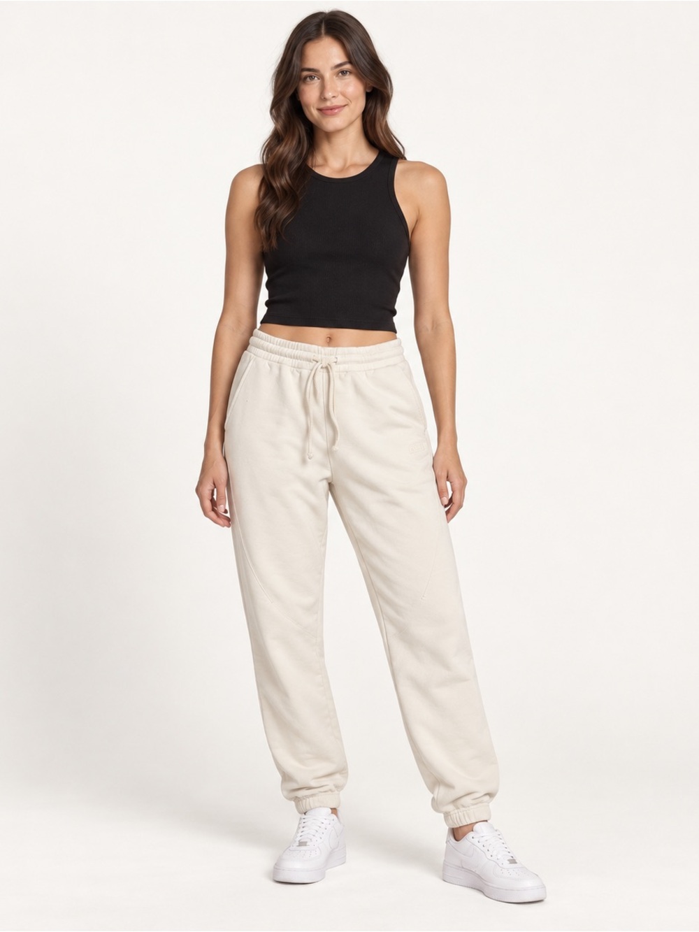 Kith heavyweight fleece sweatpants joggers cream streetwear